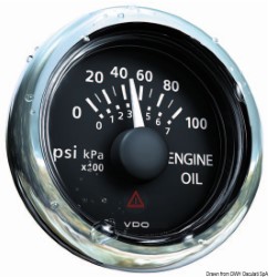 Indicateur pression huile noir 5 bar/80 psi 